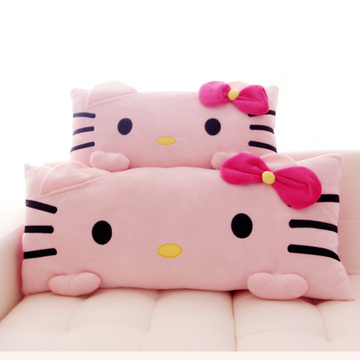 卡通儿童枕头KT猫抱枕床头靠垫靠枕情侣单双人枕头枕套可拆洗包邮