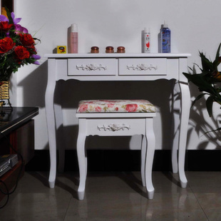 包邮田园书桌学生欧式电脑桌子实木书台写字台白色时尚简约办公桌