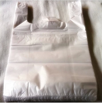 加厚白透明塑料袋提手方便袋超市打包背心马甲袋子5包包邮