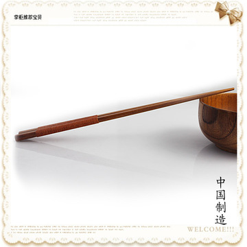 绕线木筷子 木制长筷子 酒店料理餐具 捞面长木筷