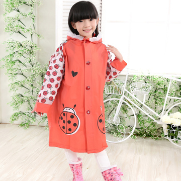 明嘉/Mefine儿童雨衣动物系列可爱雨披带书包位男童女童雨衣韩范