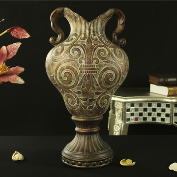 陶瓷工艺品欧式复古怀旧摆件  家居装饰花插酒店 装饰摆设花瓶