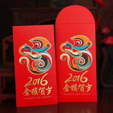 烟雨集 2016高档新款原创意猴年红包 春节新年红包 利是封红包袋