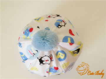 婴儿帽子 秋冬季男女宝宝0-3个月 保暖加厚新生儿防风纯棉胎帽