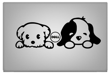 Dell戴尔笔记本电脑11 13 15 17贴膜外壳膜贴纸创意个性 小狗