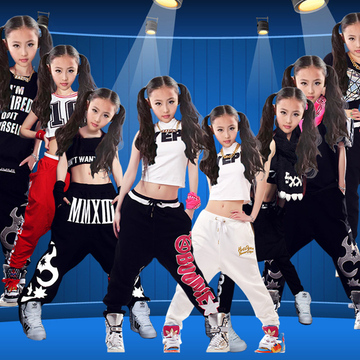 2015夏季新款儿童爵士服现代嘻哈演出服性感ds舞蹈服时尚 舞台 装