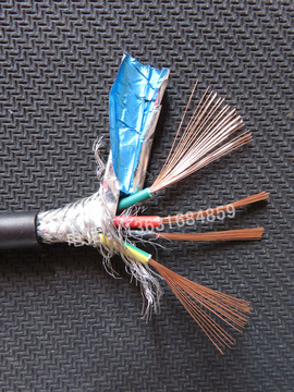 多股电线电缆线护套软线四芯双屏蔽信号控制线RVVP4*0.5平方纯铜