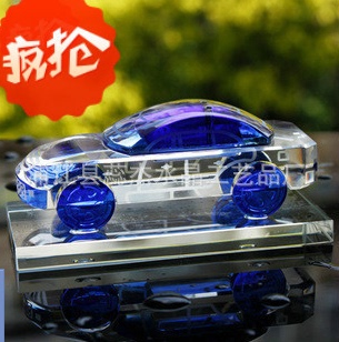 【蕊杰】汽车用品 水晶汽车模型香水座车载香薰车内饰品水晶摆件