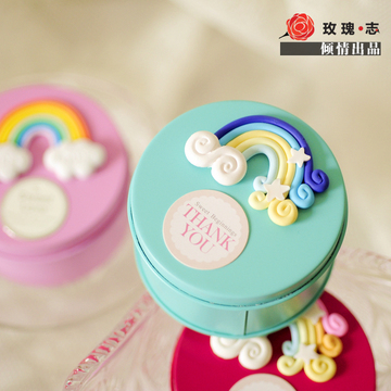th018 马口铁 糖果色童话彩虹喜糖盒 创意 个性 欧式-玫瑰志