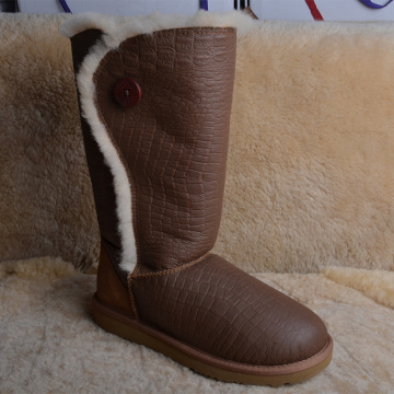COZY STEPS澳洲羊皮毛一体 高筒防水雪地靴 时尚树皮移膜高靴38码