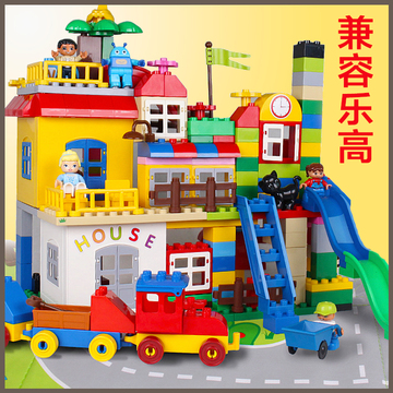 乐高式积木玩具盒装 儿童小孩拼装积木玩具塑料1-2-3-6周岁