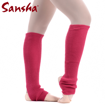 Sansha法国三沙芭蕾舞蹈成人练功护腿套毛线加长秋冬保暖袜套踩脚