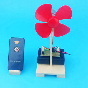 DIY科技小制作小发明 节能遥控小电风扇 手工益智拼装模型材料