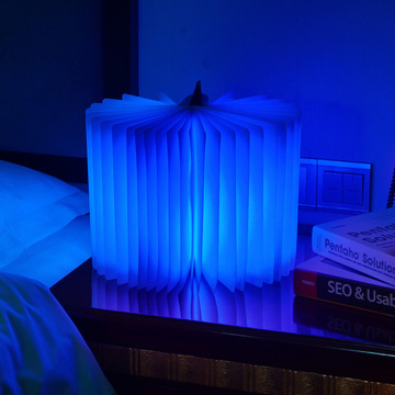 创意翻页书本小夜灯 LED折叠书灯 锂电池充电创意翻页灯 生日礼物