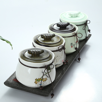茶叶包装盒茶叶桶紫砂普洱茶罐密封大号创意陶瓷茶叶罐