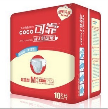 【北京整箱包邮】COCO可靠成人纸尿裤 超值型M号10片【整箱装】