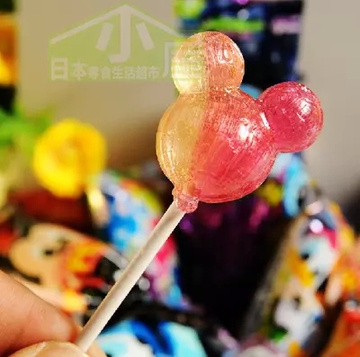 日本进口糖果固力果glico迪士尼米奇头棒棒糖新鲜好吃好玩棒棒糖