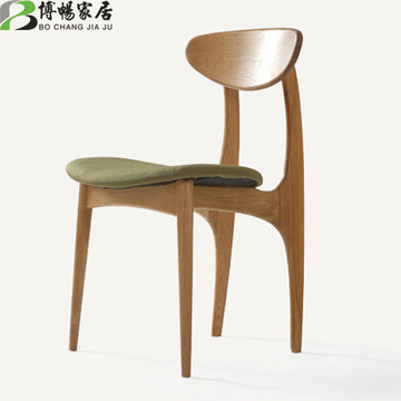 北欧餐椅 快餐桌椅子 白橡木餐椅电脑椅无扶手实木椅子艺术