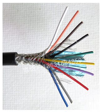 电线电缆线 护套软线10芯0.15平方 屏蔽线 RVVP10*0.15mm 镀锡铜