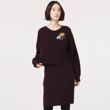 火爆 2015冬季气质显瘦羊毛针织衫两件套连衣裙2WMP4-KO030