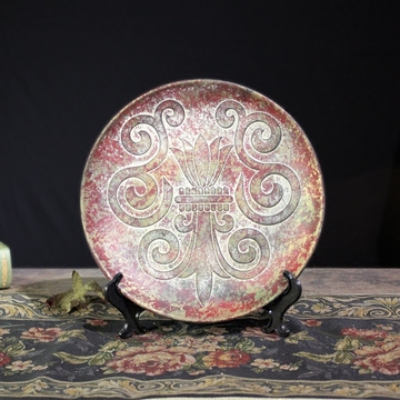 欧式复古装饰盘子美式创意陶瓷坐盘工艺摆件家居饰品挂盘创意客厅