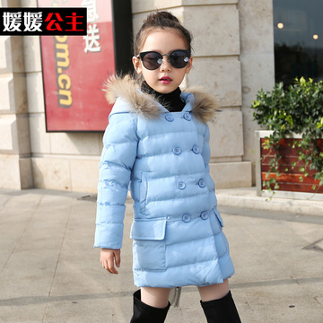 品牌童装女童棉服冬装外套2015新款 儿童韩版中长款羽绒棉衣棉袄