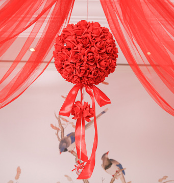 婚庆必备新款花球创意婚房布置婚庆用品结婚装饰拉花客厅拉喜挂饰