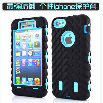 硅胶时尚手机壳 iphone5s三防保护壳 苹果5C防摔个性全包保护套