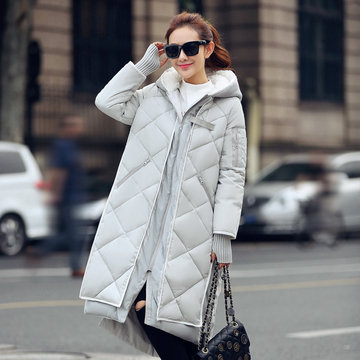 2015冬季新款韩版加厚长款斗篷连帽羽绒棉服棉衣羊羔毛大码女装