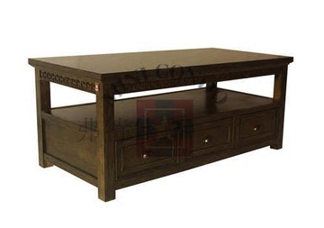 MINICONDO美式橡木咖啡桌客厅家具带抽屉咖啡桌环保无味实木家具