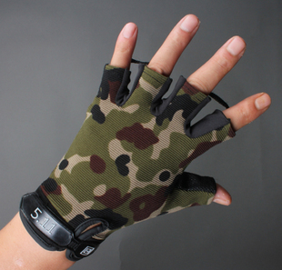 新款半指战术手套 防滑耐磨 轻便灵活 网状透气户外军迷手套
