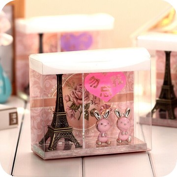家居装饰品 法国巴黎埃菲尔铁塔小兔子摆件 生日礼物送女生 包邮