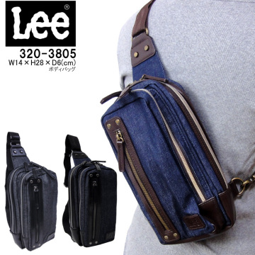 日本代购直邮包邮 牛仔Lee 男胸包日本企划限卖斜跨腰包320-3805