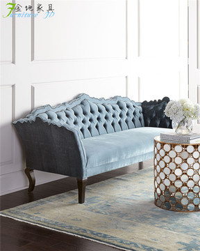 欧式新古典法兰西风格贵族沙发 样板房高档会所别墅双人三人sofa