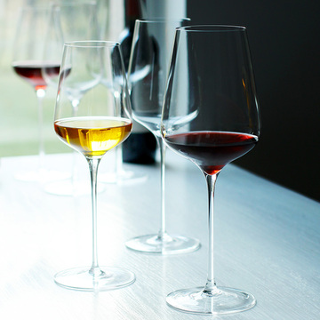欧式现代菱形红酒杯 无铅水晶大号高脚杯波尔多套装家用葡萄酒杯