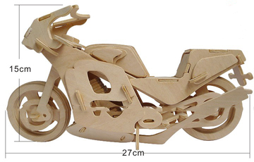 儿童益智玩具diy拼装模型木制3D立体拼图拼板积木精品公路跑车