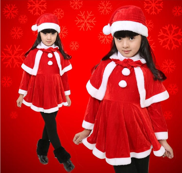 儿童圣诞节表演服装圣诞老人服装小孩圣诞装扮演出服饰幼儿圣诞服