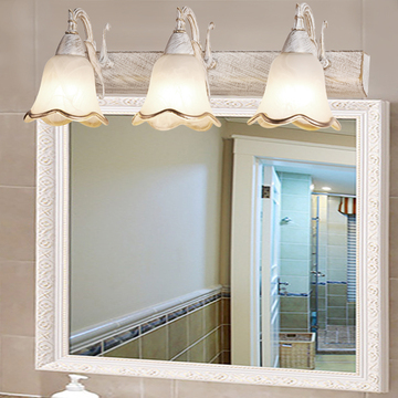 欧式镜前灯卫生间浴室镜柜灯厕所简约防雾化妆灯具led美式镜前灯