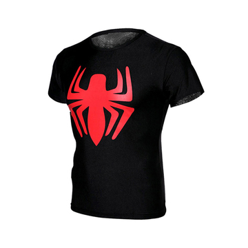 复仇者联盟篮球运动紧身衣男超级英雄 毒液黑色蜘蛛侠T恤短袖包邮