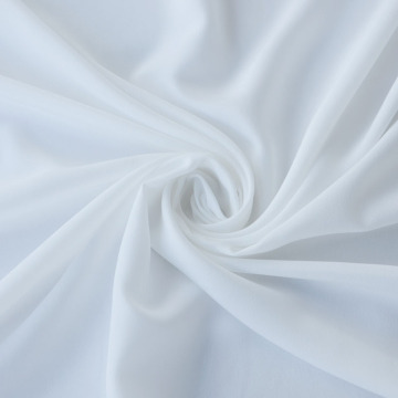 白色花谣雪纺 本白服装布料手工diy面料 基本不透促销
