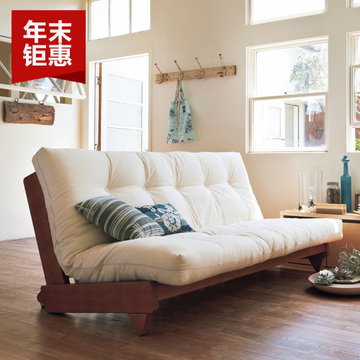 包邮小户型实木沙发床北欧宜家多功能折叠两用沙发床1.5米可拆洗