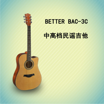 2015款热销产品入门级民谣缺角吉他百特品牌BAC-3C