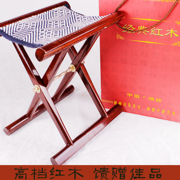潍坊特产特价红木马扎便携折叠凳马扎实木高档工艺馈赠礼品包邮