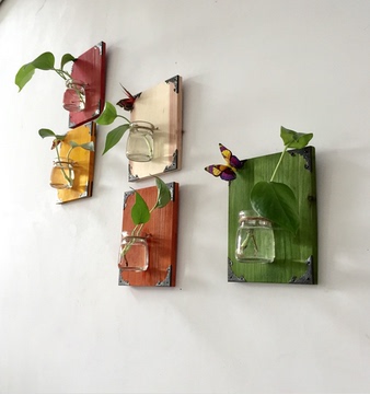 包邮 创意家居壁挂墙上种植装饰盆栽挂件 墙面壁饰水培植物防辐射