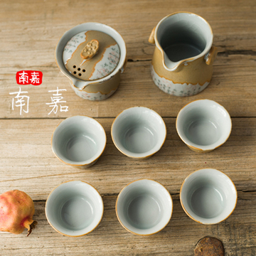 【南嘉】家 原创 陶蕴瓷8件白国韵吉祥套组 茶具 茶杯 功夫茶套组