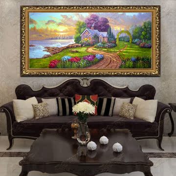 北欧托马斯油画风景纯手绘油画风景 大型壁画客厅卧室沙发电视背