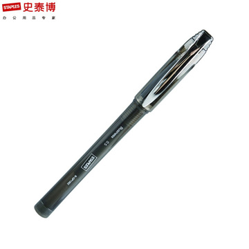 Staples/史泰博直杆0.5mm中性笔宝珠商务签字笔办公书写工具水笔