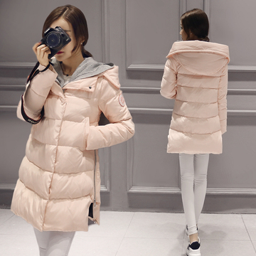 2015冬季新款女式斗篷A版孕妇装宽松大码加厚韩版中长款羽绒服女