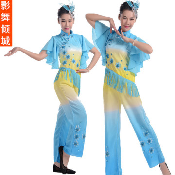 2016新款中老年广场秧歌服东北扇子舞演出服 成人舞蹈服装秧歌服