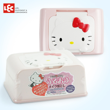 日本LEC HelloKitty卸妆湿巾盒装42抽 原装进口 温和卸妆 防过敏